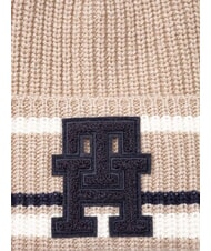 TOMMY HILFIGER MONOGRAM Chapeau en laine et cachemire m&eacute;lang&eacute;s beige - Bonnets - 3