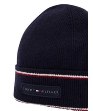 TOMMY HILFIGER CORP LAMBS Chapeau en laine bleu - Bonnets - 3