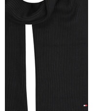TOMMY HILFIGER FLAG PIMA &Eacute;charpe en coton et cachemire noir - &Eacute;charpes - 2