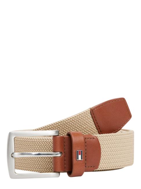DENTON ELASTIC Ceinture en tissu tiss&eacute; pour homme beige - Ceintures