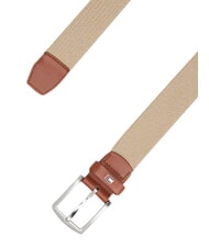 TOMMY HILFIGER DENTON ELASTIC Ceinture en tissu tiss&eacute; pour homme beige - Ceintures - 4