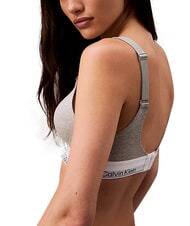 CALVIN KLEIN CK Soutien-gorge l&eacute;g&egrave;rement rembourr&eacute; gris - Sous-v&ecirc;tements pour femmes - 4
