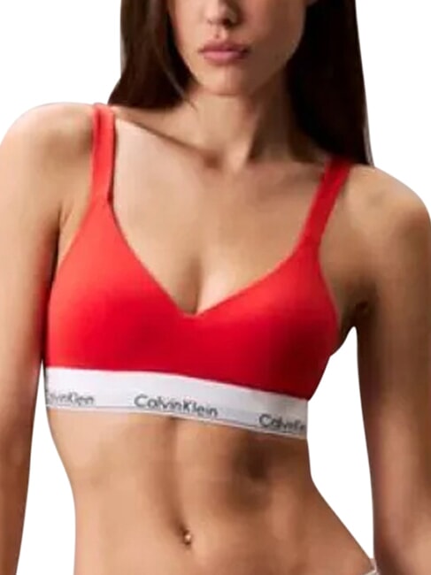 CK Soutien-gorge l&eacute;g&egrave;rement rembourr&eacute; rouge - Sous-v&ecirc;tements pour femmes