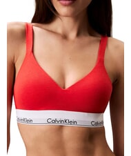 CALVIN KLEIN CK Soutien-gorge l&eacute;g&egrave;rement rembourr&eacute; rouge - Sous-v&ecirc;tements pour femmes - 4