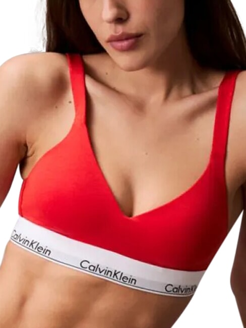 CK Soutien-gorge l&eacute;g&egrave;rement rembourr&eacute; rouge - Sous-v&ecirc;tements pour femmes
