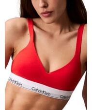 CALVIN KLEIN CK Soutien-gorge l&eacute;g&egrave;rement rembourr&eacute; rouge - Sous-v&ecirc;tements pour femmes - 6