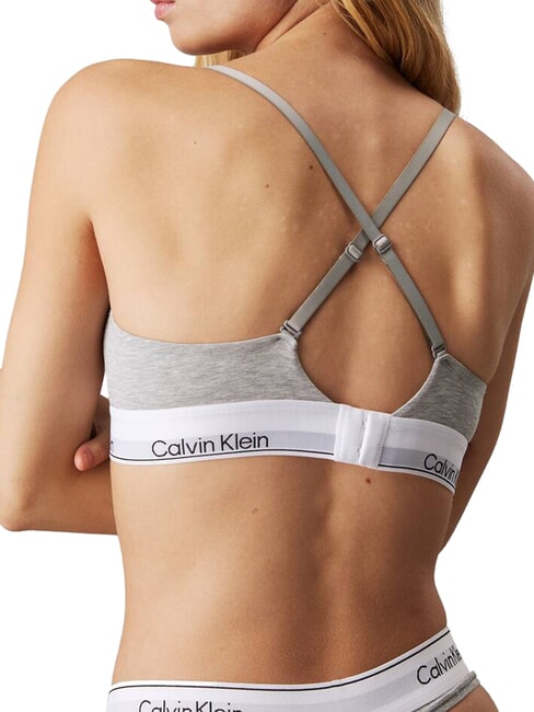 CK Soutien-gorge bralette en coton extensible gris - Sous-v&ecirc;tements pour femmes