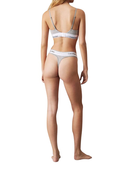 CK Soutien-gorge bralette en coton extensible gris - Sous-v&ecirc;tements pour femmes