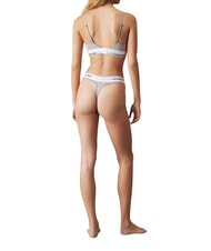 CALVIN KLEIN CK Soutien-gorge bralette en coton extensible gris - Sous-v&ecirc;tements pour femmes - 4