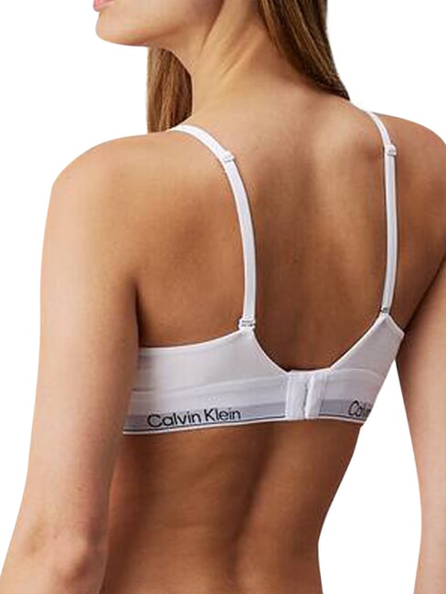 CK Soutien-gorge bralette en coton extensible blanc - Sous-v&ecirc;tements pour femmes