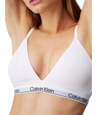 CALVIN KLEIN CK Soutien-gorge bralette en coton extensible blanc - Sous-v&ecirc;tements pour femmes - 3