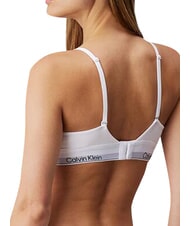 CALVIN KLEIN CK Soutien-gorge bralette en coton extensible blanc - Sous-v&ecirc;tements pour femmes - 2