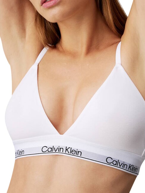 CK Soutien-gorge bralette en coton extensible blanc - Sous-v&ecirc;tements pour femmes