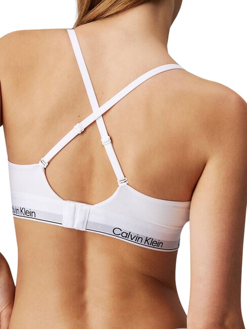 CK Soutien-gorge bralette en coton extensible blanc - Sous-v&ecirc;tements pour femmes