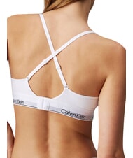 CALVIN KLEIN CK Soutien-gorge bralette en coton extensible blanc - Sous-v&ecirc;tements pour femmes - 4