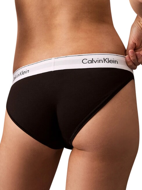 MODERN COTTON  Glisser noir - Slip femme