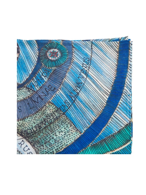 PLANETARIUM  foulard en soie aigues-marines - &Eacute;charpes