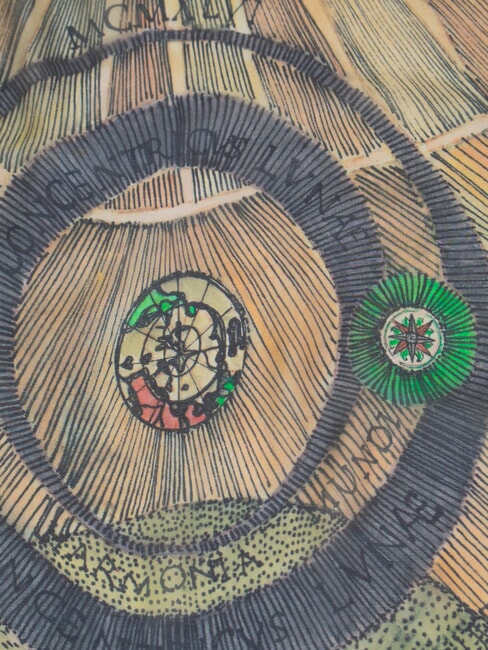 PLANETARIUM Foulard en soie aquarelle - &Eacute;charpes