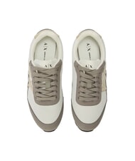 ARMANI EXCHANGE DROP MICROSUEDE Baskets avec logo lat&eacute;ral rose poussi&egrave;re+sel - Chaussures Femme - 4