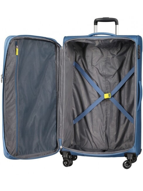 AIR WAVE Grand chariot couronne bleu/citron vert - Valises Semi-rigides