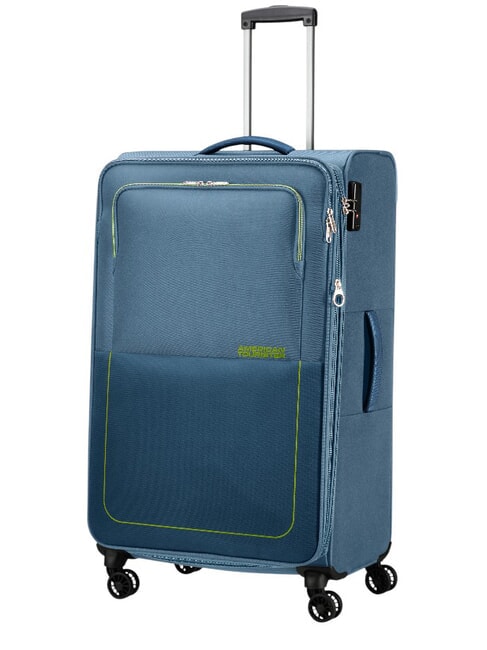 AIR WAVE Grand chariot couronne bleu/citron vert - Valises Semi-rigides