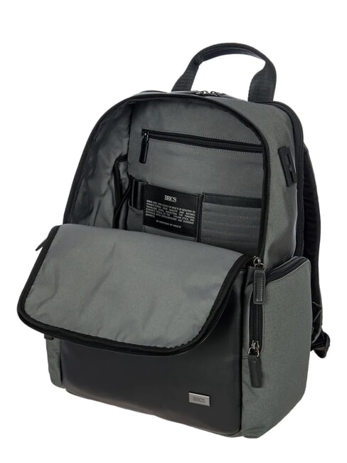 MONZA Sac &agrave; dos extensible pour ordinateur portable 15 pouces gris noir - Sacs &agrave; dos pour ordinateur portable