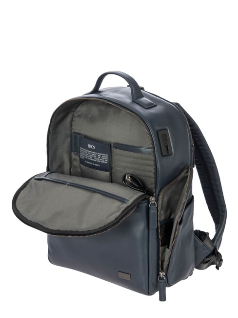 TORINO Sac &agrave; dos pour ordinateur portable 15", en cuir marine - Sacs &agrave; dos pour ordinateur portable