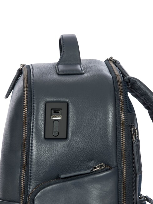 TORINO Sac &agrave; dos pour ordinateur portable 15", en cuir marine - Sacs &agrave; dos pour ordinateur portable