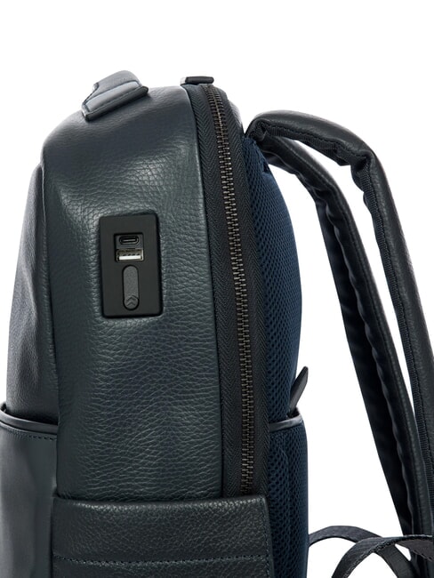 TORINO Sac &agrave; dos pour ordinateur portable 14 pouces, en cuir marine - Sacs &agrave; dos pour ordinateur portable