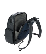 BRIC&rsquo;S TORINO Sac &agrave; dos pour ordinateur portable 15 pouces, en cuir marine - Sacs &agrave; dos pour ordinateur portable - 5