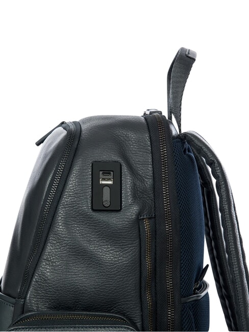 TORINO Sac &agrave; dos pour ordinateur portable 15 pouces, en cuir marine - Sacs &agrave; dos pour ordinateur portable
