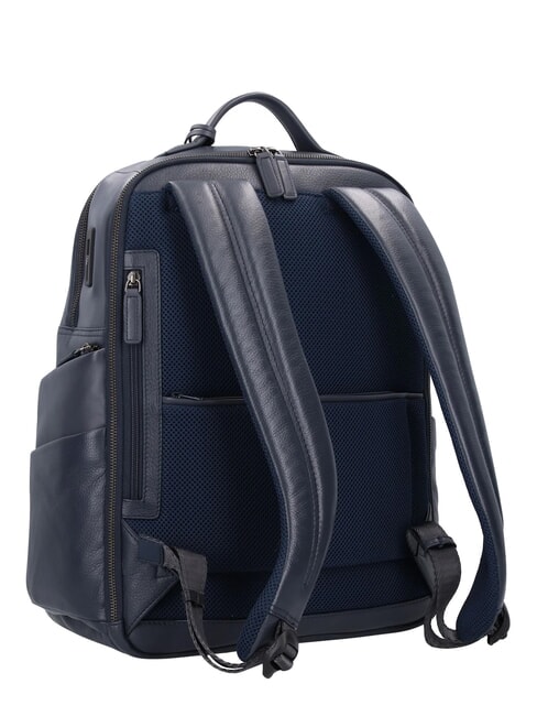 TORINO Sac &agrave; dos en cuir pour ordinateur portable 15,6 pouces marine - Sacs &agrave; dos pour ordinateur portable