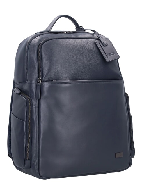 TORINO Sac &agrave; dos en cuir pour ordinateur portable 15,6 pouces marine - Sacs &agrave; dos pour ordinateur portable