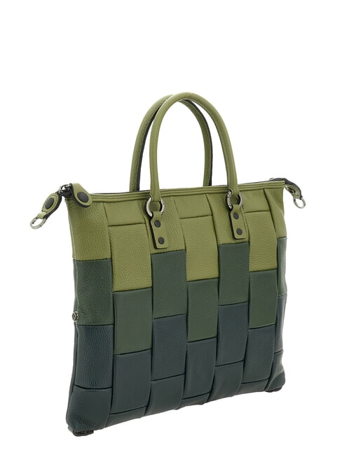 G3 PLUS Sac cabas convertible L, en cuir persil/feuilles d'olivier/sapin - Sacs pour Femme