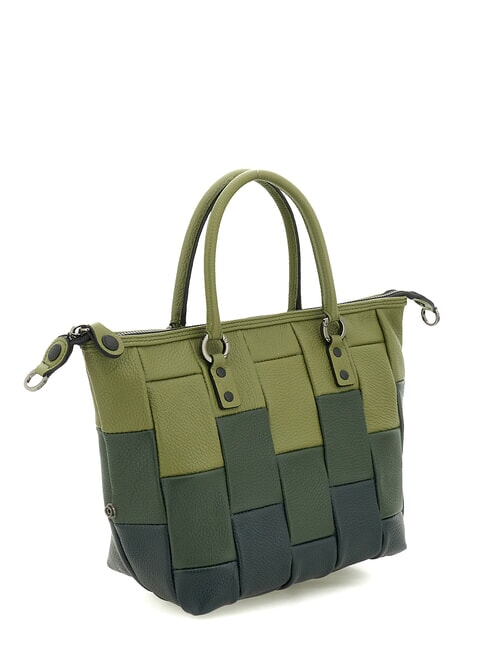 G3 PLUS Sac cabas convertible L, en cuir persil/feuilles d'olivier/sapin - Sacs pour Femme