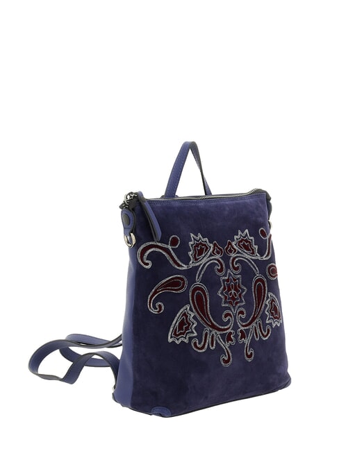 LOLITA Sac &agrave; dos en cuir bleu violet - Sacs pour Femme
