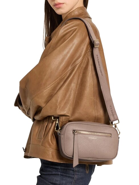 JINNY Mini sac bandouli&egrave;re taupe chaud - Sacs pour Femme