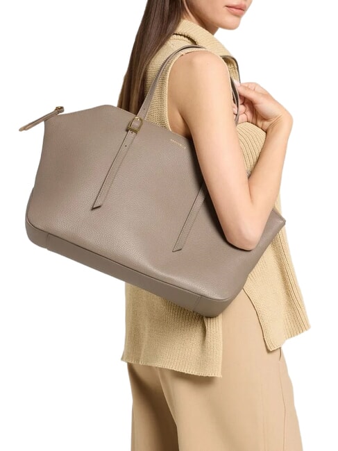 CHERRY Sac bandouli&egrave;re en cuir taupe chaud - Sacs pour Femme