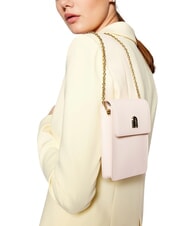 FURLA 1927 Mini sac bandouli&egrave;re vertical en cuir ares PARCHEMIN - Sacs pour Femme - 2