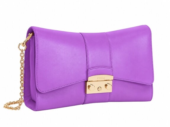 METROPOLIS Sac bandouli&egrave;re en cuir violet - Sacs pour Femme
