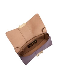 FURLA METROPOLIS Sac bandouli&egrave;re en cuir violet - Sacs pour Femme - 4