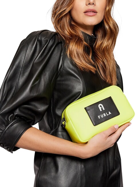 IRIS Mini sac &agrave; main avec bandouli&egrave;re jaune fluo + noir - Sacs pour Femme