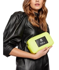 FURLA IRIS Mini sac &agrave; main avec bandouli&egrave;re jaune fluo + noir - Sacs pour Femme - 2
