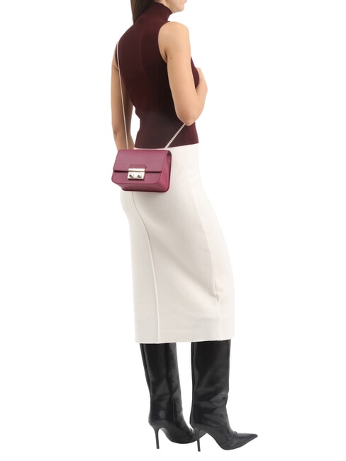 BELLA  Mini sac bandouli&egrave;re, en cuir framboise - Sacs pour Femme