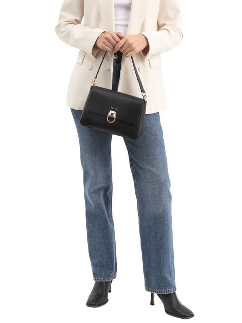 CIRCE Sac bandouli&egrave;re en cuir Noir - Sacs pour Femme