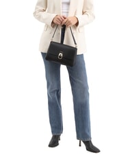 FURLA CIRCE Sac bandouli&egrave;re en cuir Noir - Sacs pour Femme - 2