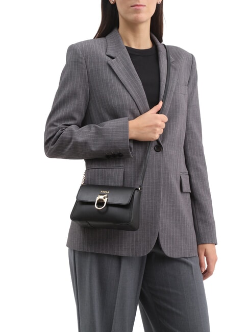 CIRCE Mini sac bandouli&egrave;re en cuir Noir - Sacs pour Femme