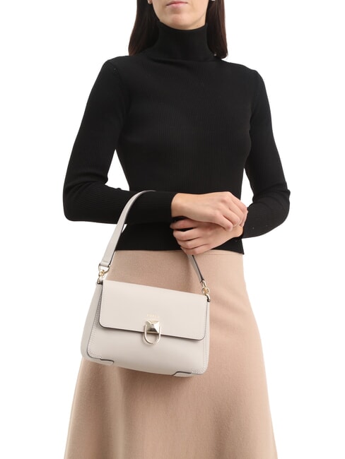 CIRCE Sac bandouli&egrave;re en cuir perle - Sacs pour Femme