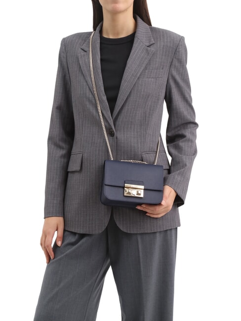 BELLA  Mini sac bandouli&egrave;re, en cuir bleu encre - Sacs pour Femme