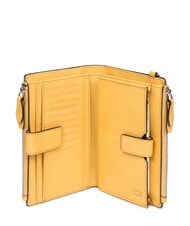 PIQUADRO CAMPIONARIO - DAFNE portefeuille en cuir jaune - Portefeuilles Femme - 2